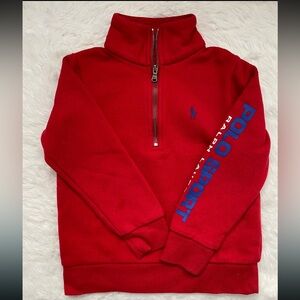 Ralph Lauren Red Fleece Half-Zip Top